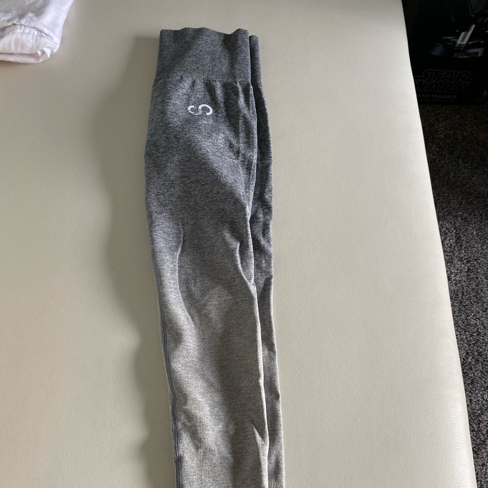 Curves & Combat Boots Grey Ombré Leggings